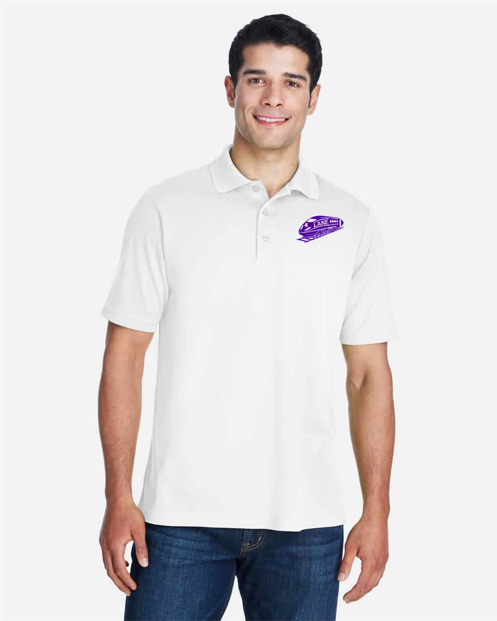 LANE TRAIN White Golf Polo Shirt