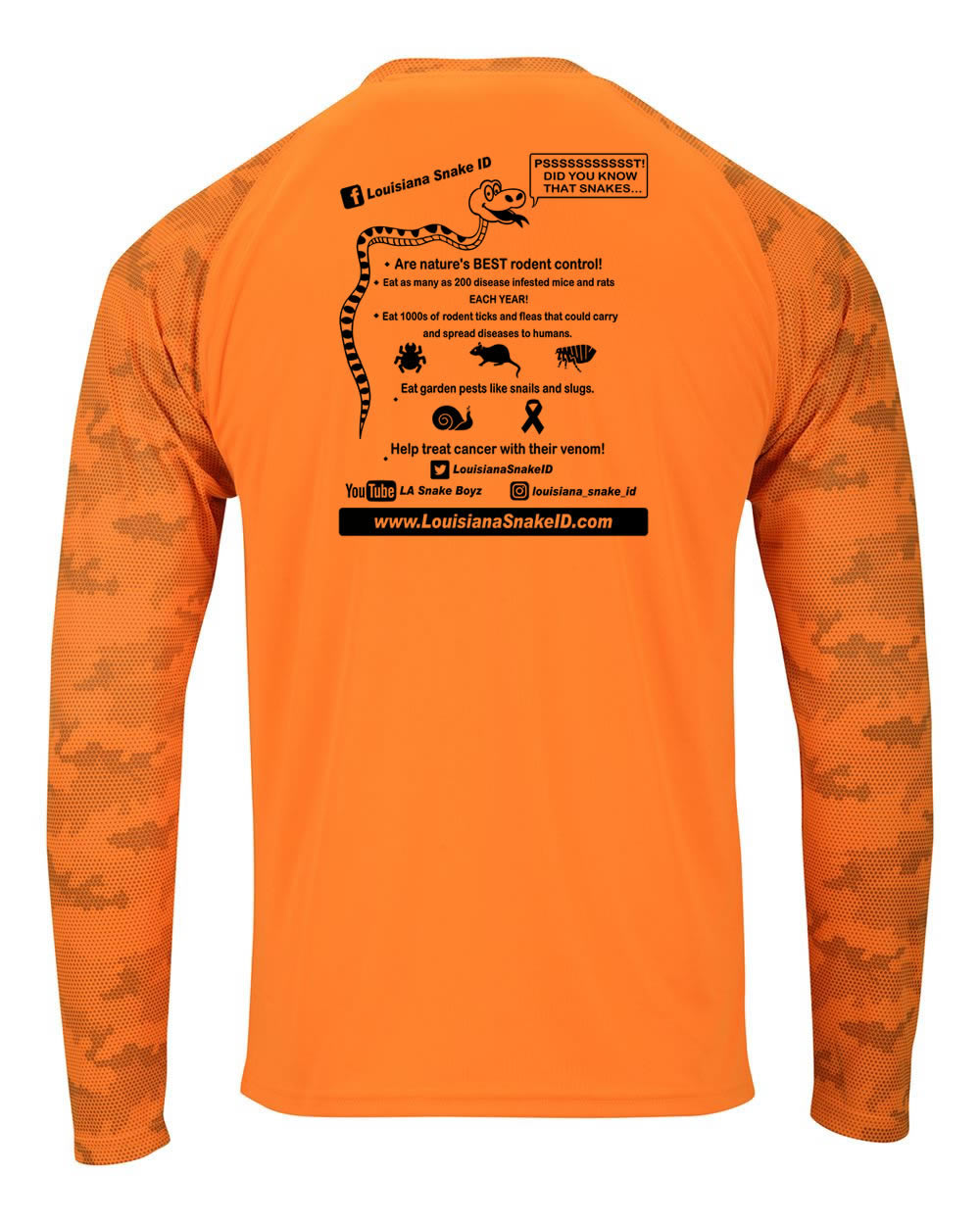 Snake Life: Orange Long Camo Sleeve