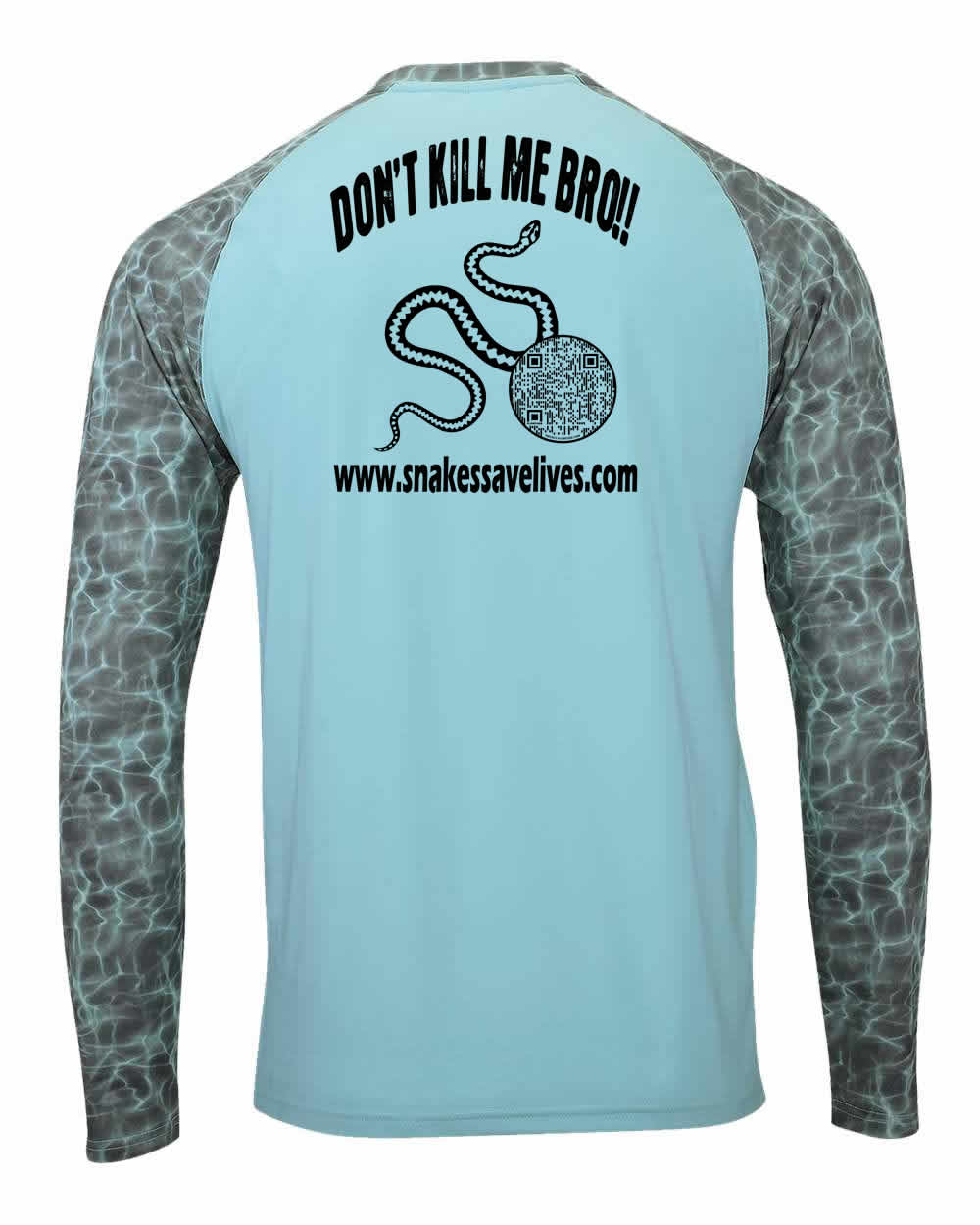 Snake Life: Grey-Aqua Long Water Sleeve