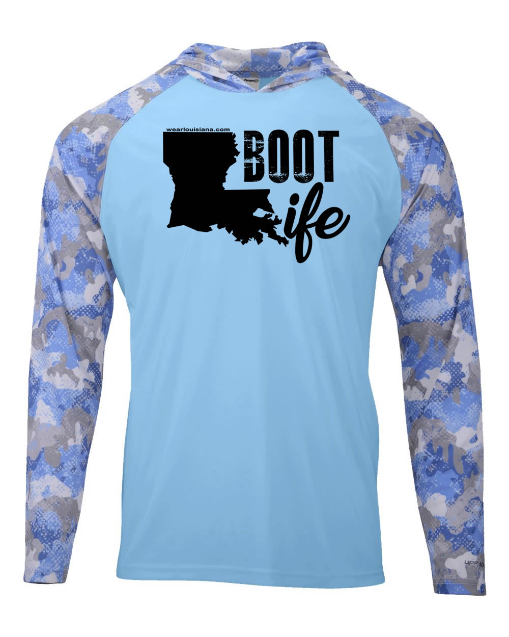 Boot Life: Polyester Blue Mist Hooded Long Sleeve