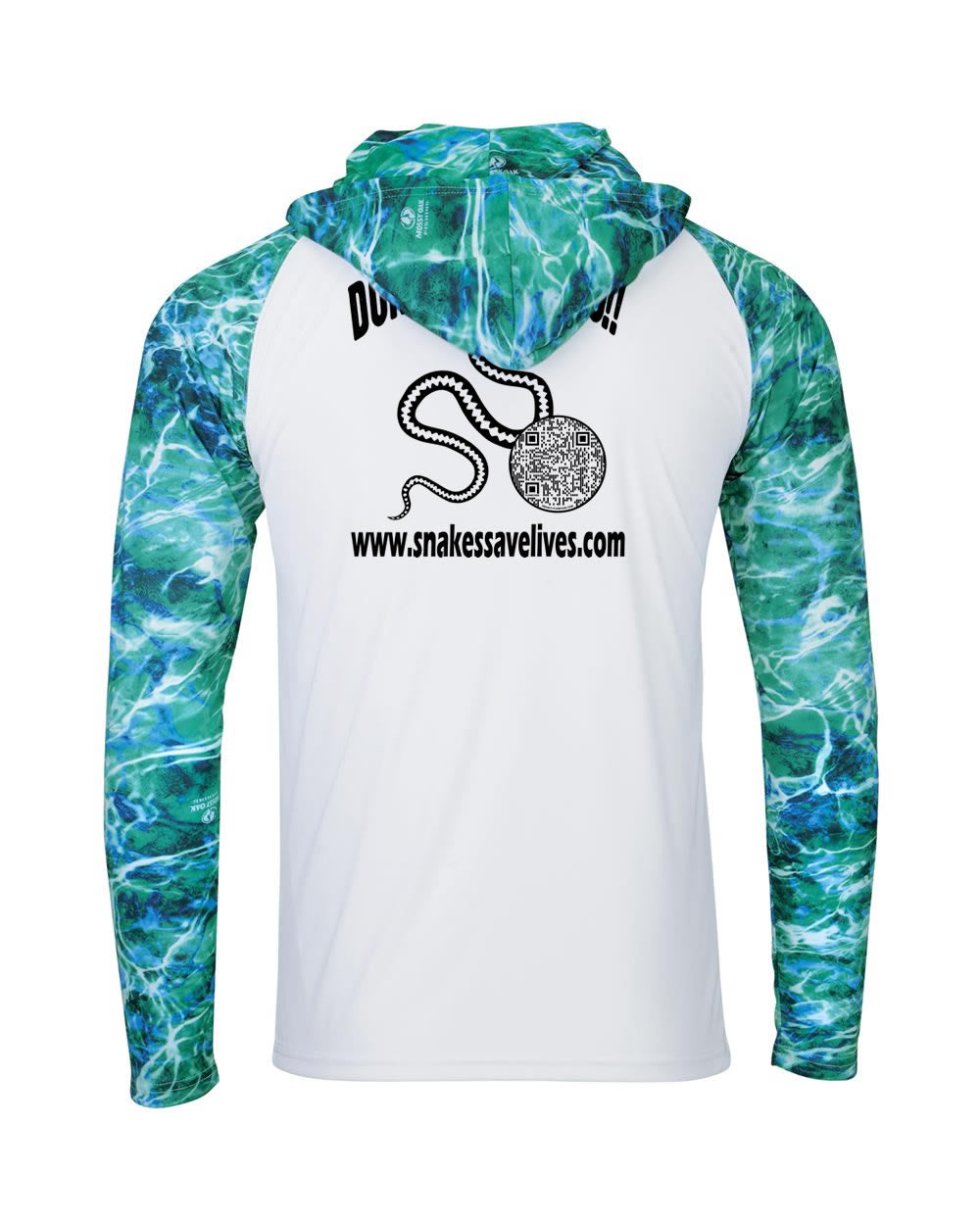 Snake Life: Polyester Sea Foam Hooded Long Sleeve