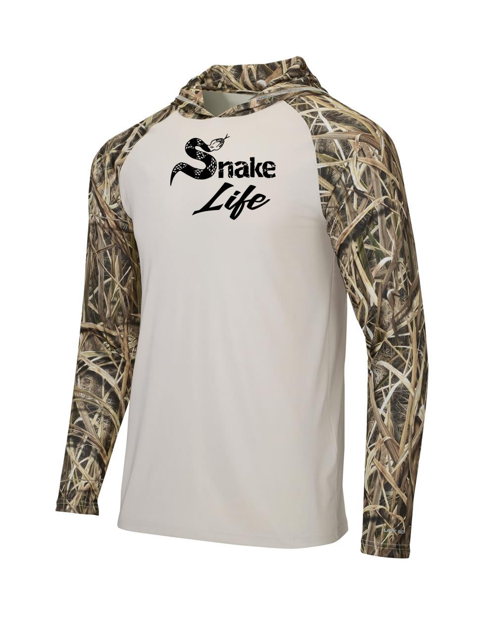 Snake Life: Polyester Shadow Grass Hooded Long Sleeve