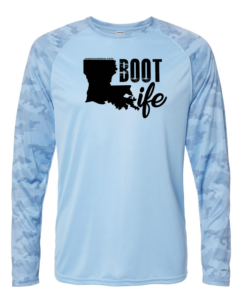 Blue Camo Long Sleeve: Boot Life