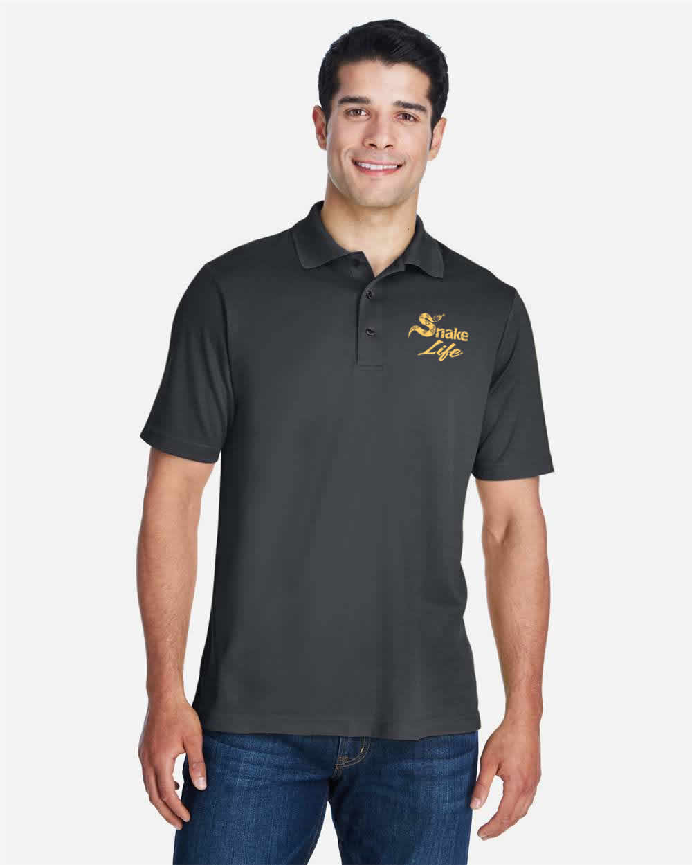Snake Life: Grey and Gold Polo