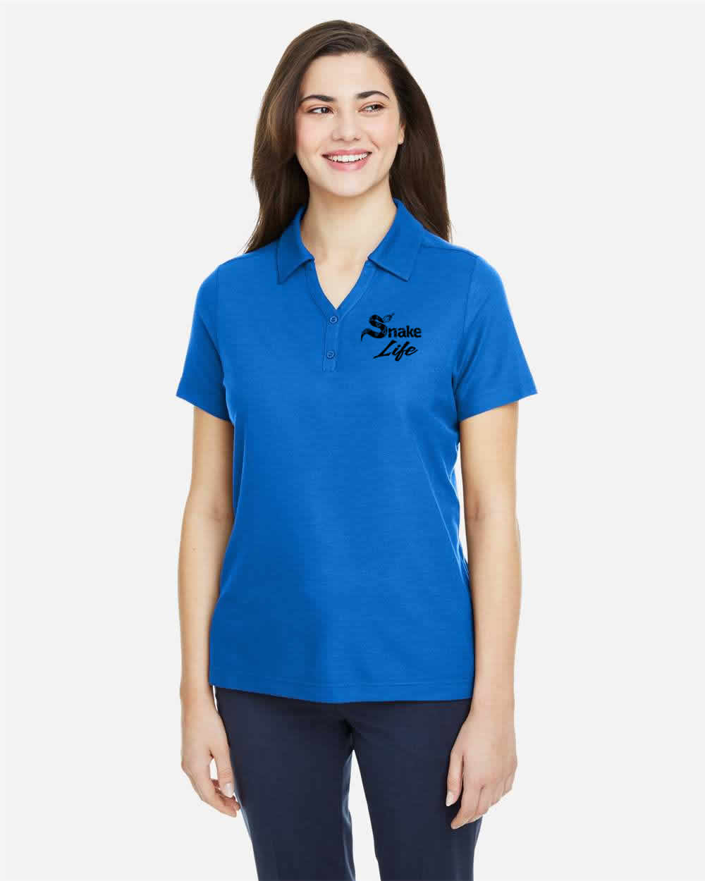 Snake Life Women's: Royal Blue Polo