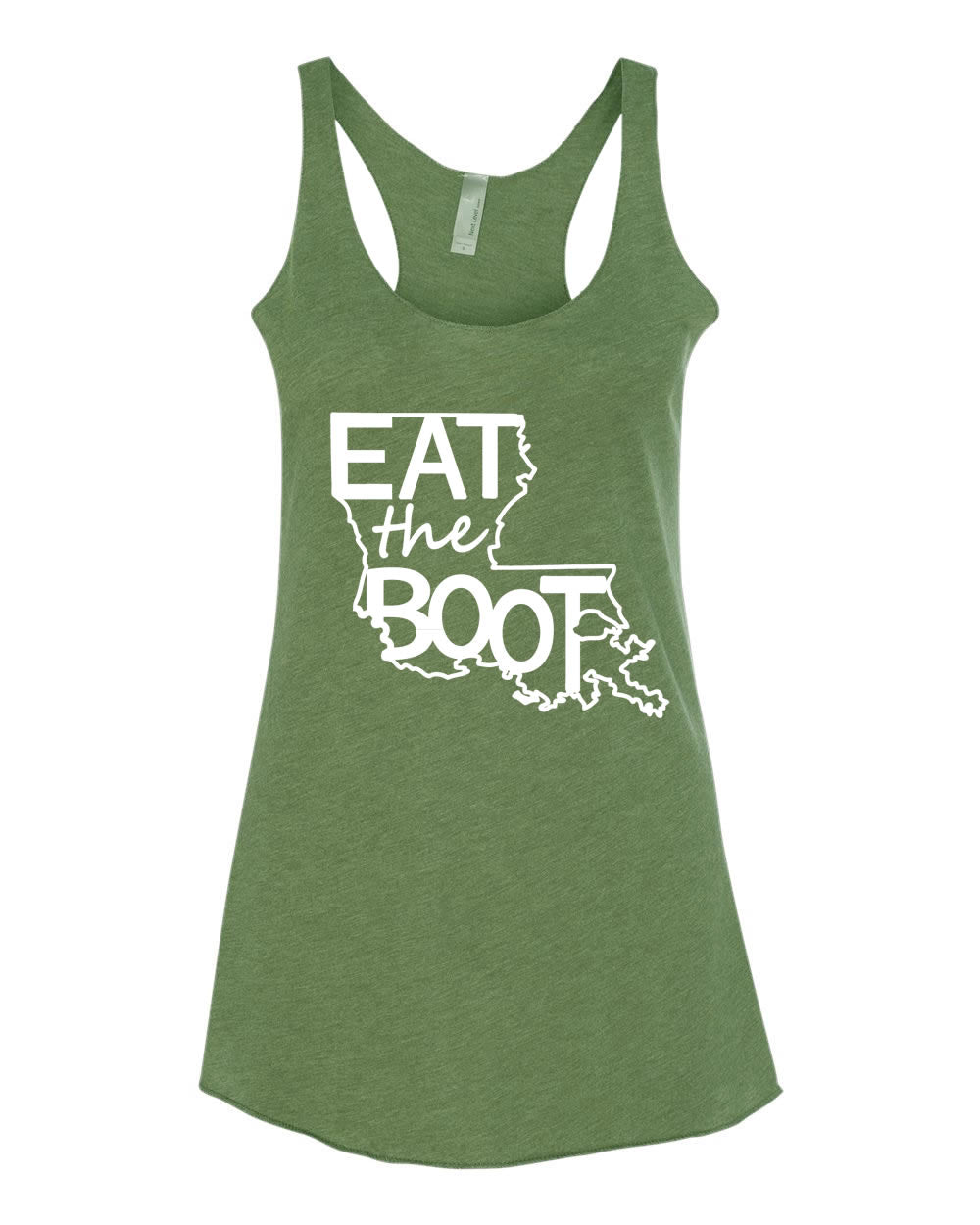 Military Green Women's Tank: Eat the Boot