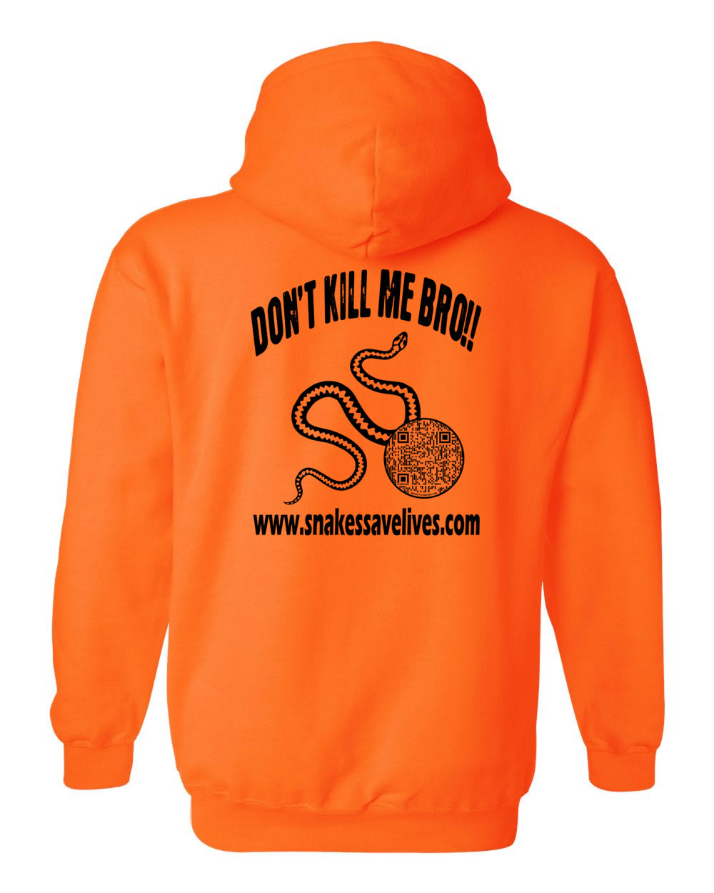 Snake Life: Hoodie Neon Orange