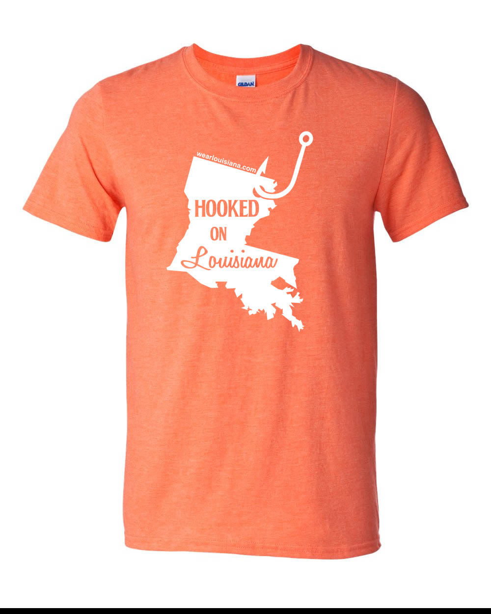 Hooked on Louisiana Orange Shirt