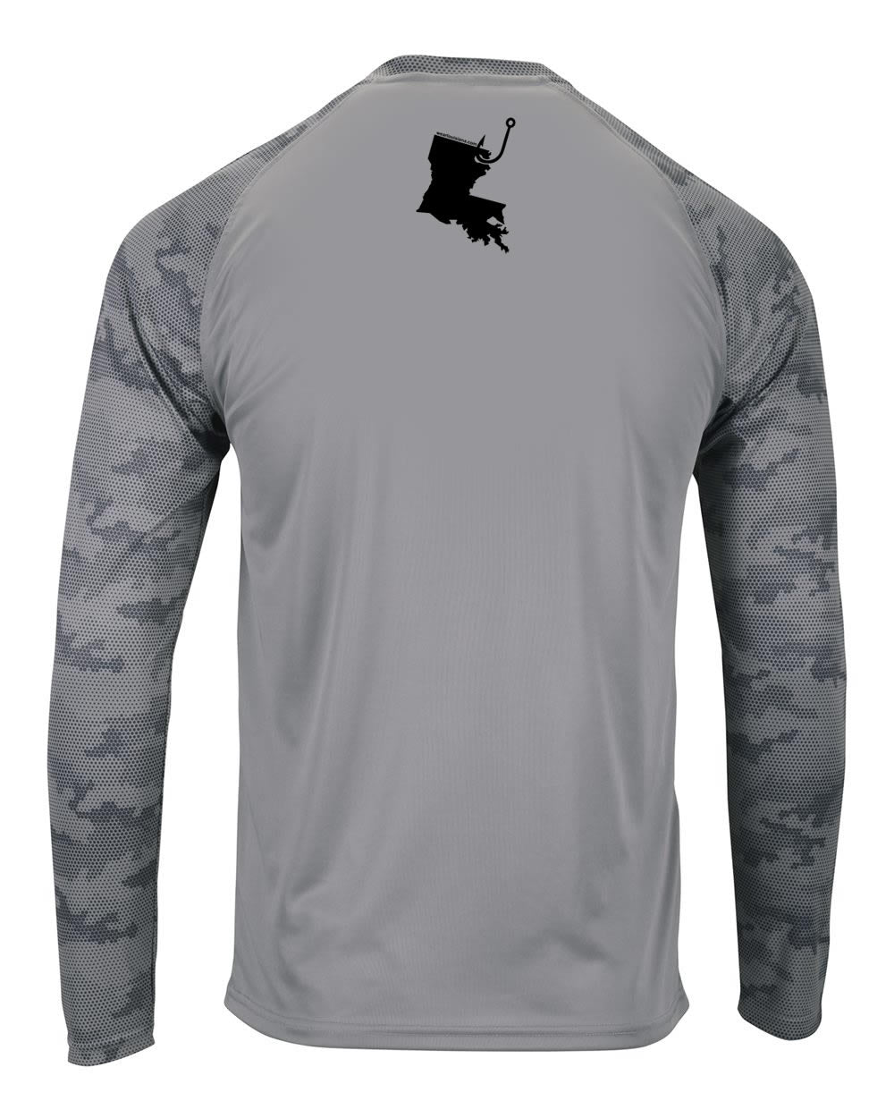 Grey Long Sleeve: Hooked on Louisiana