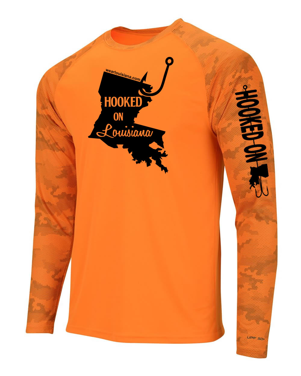Orange Long Sleeve: Hooked on Louisiana