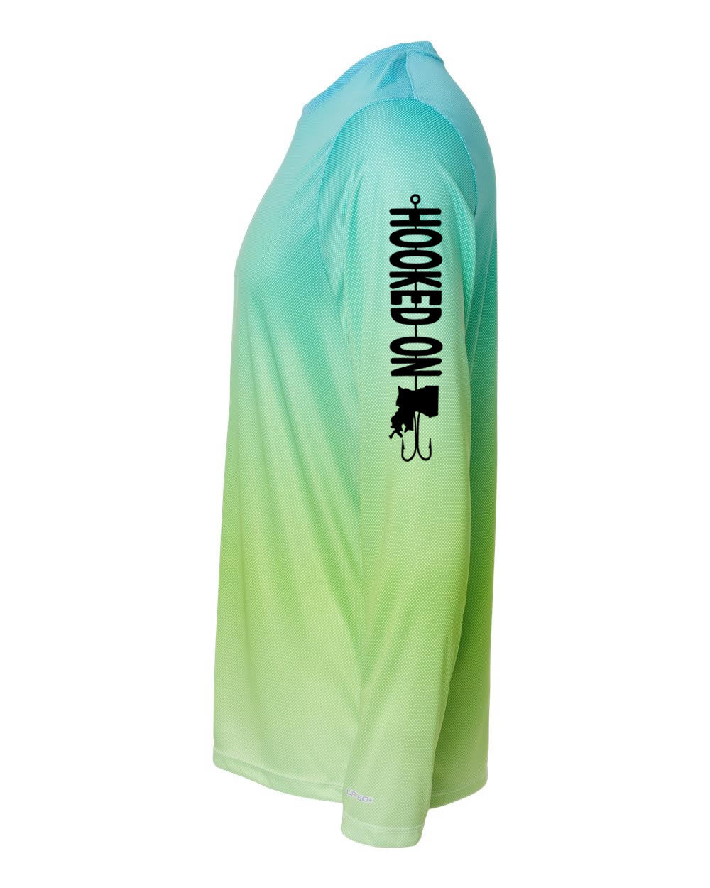 Blue-and-Green Long Sleeve: Hooked on Louisiana