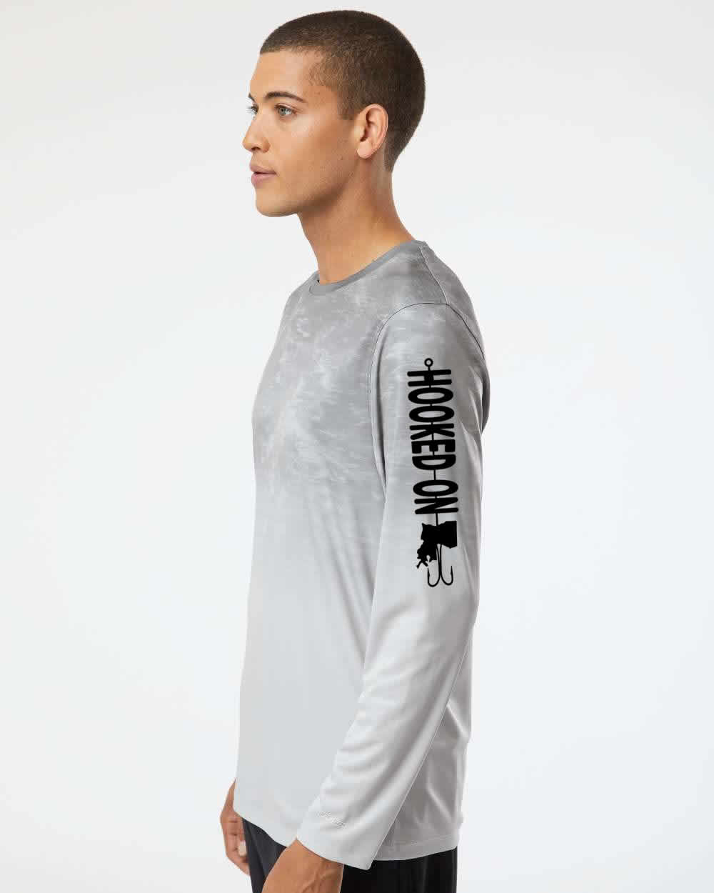 Grey Smoke Long Sleeve: Hooked on Louisiana