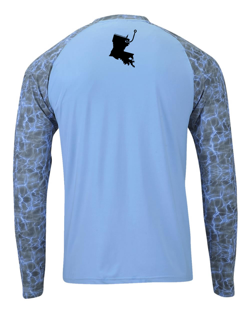 Blue-Grey Half Water Long Sleeve: Hooked on Louisiana