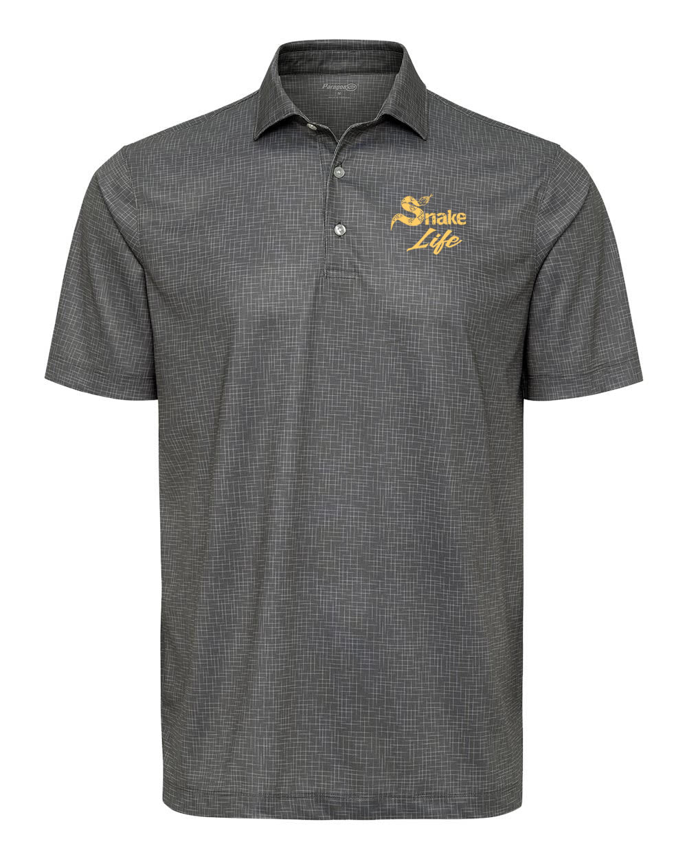 Snake Life: Textured Dark Grey Polo