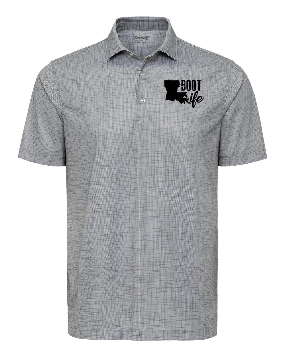 Boot Life: Textured Light Grey Polo