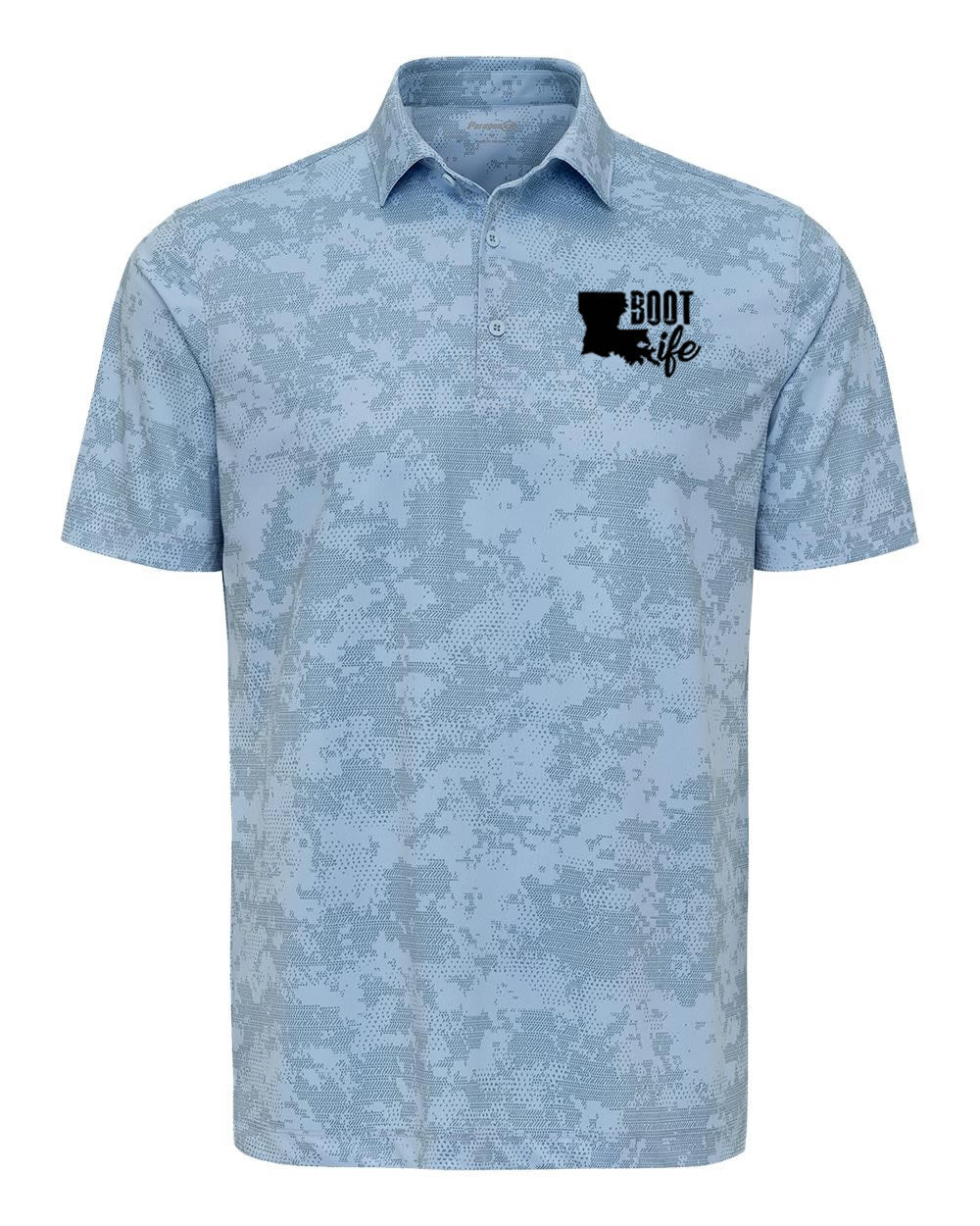 Boot Life: Light Blue Camo Polo