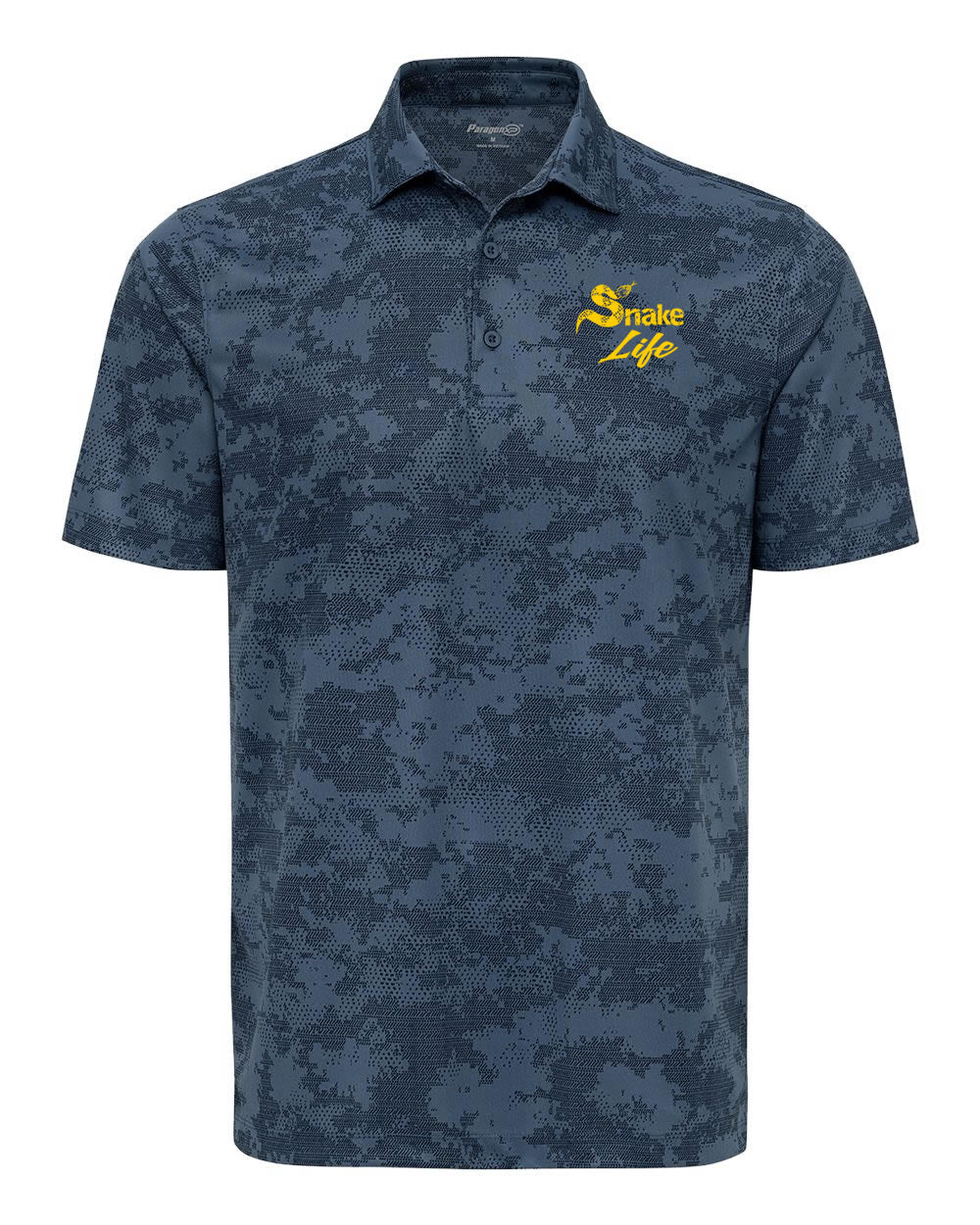 Snake Life: Camo Navy and Yellow Polo