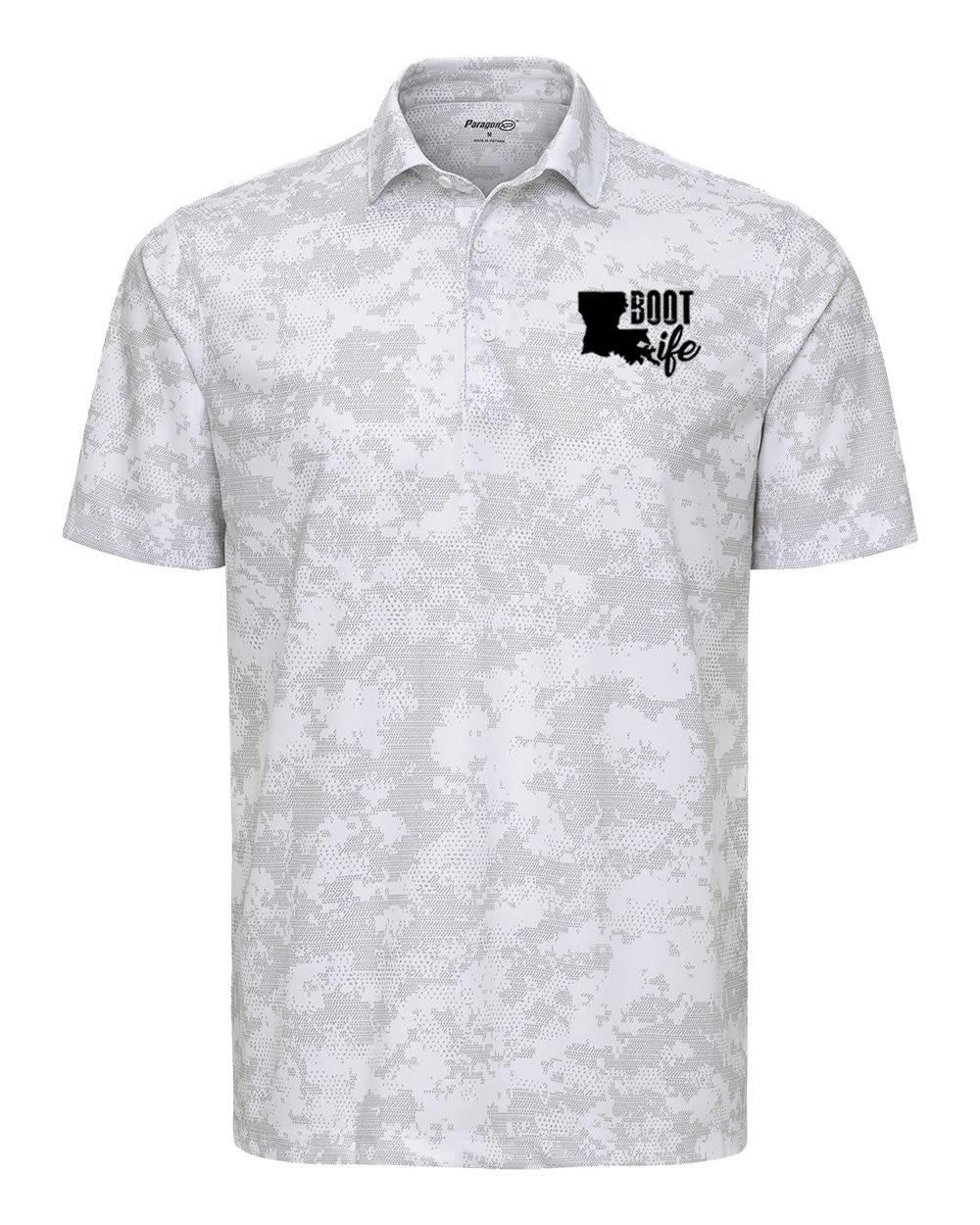 Boot Life: White Camo Polo