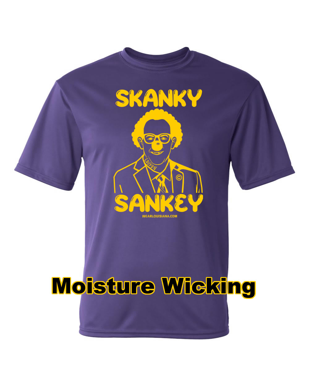 Skanky Sankey Purple Moisture Wicking Shirt