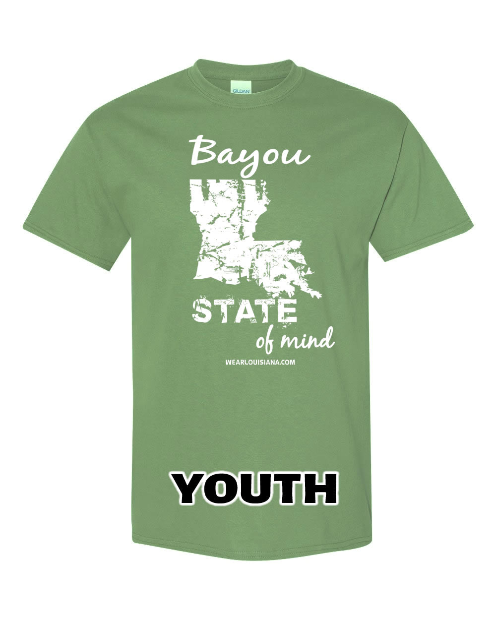 YOUTH Military Green Bayou State of Mind
