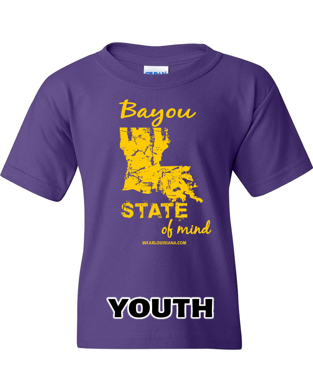 Youth Purple Bayou State of Mind Tee