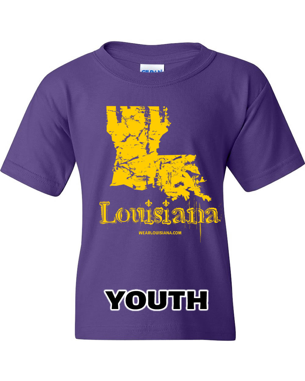 Youth Purple Louisiana Tee