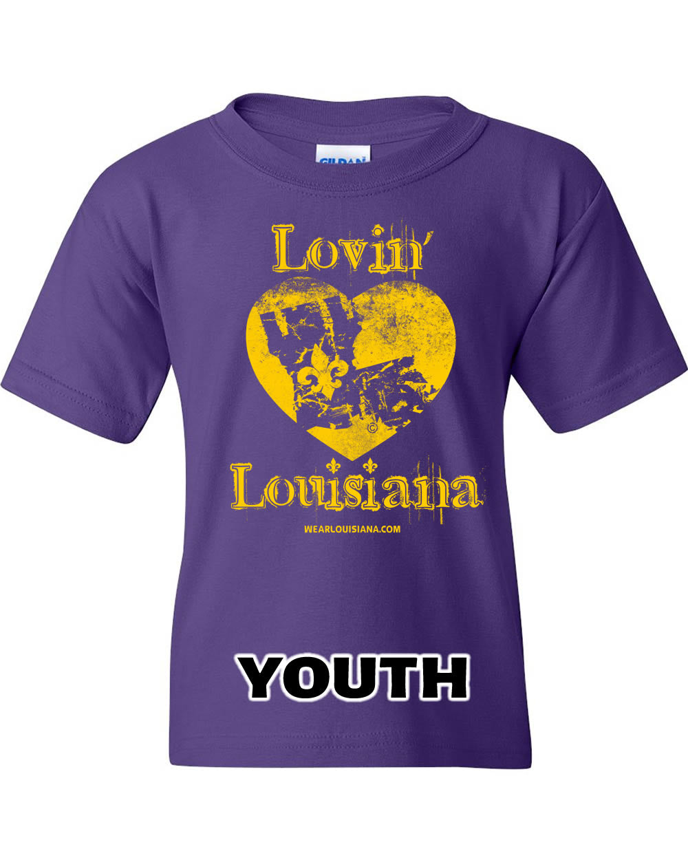 Youth Purple Lovin' Louisiana Tee