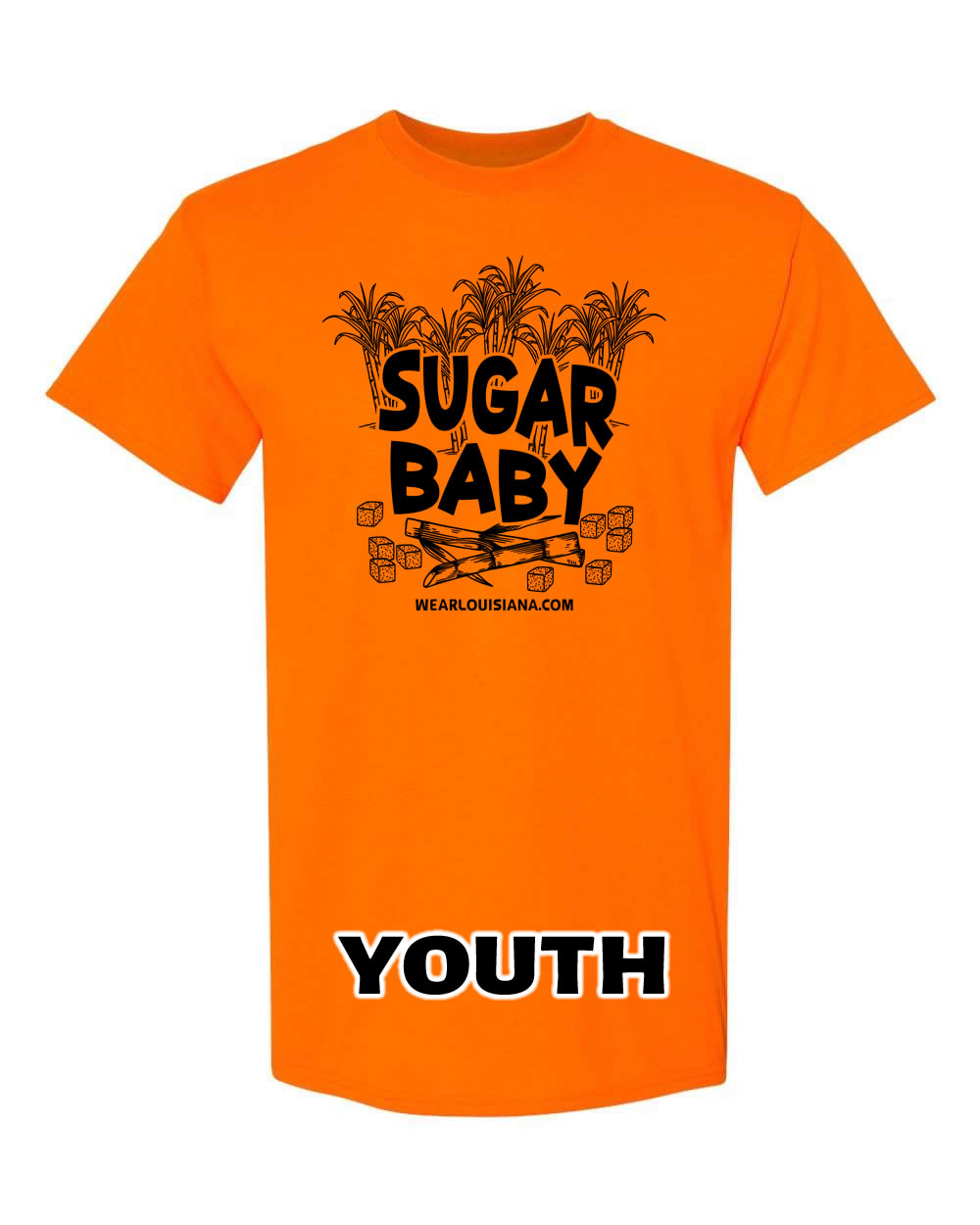 Youth Neon Orange Sugar Baby Tee
