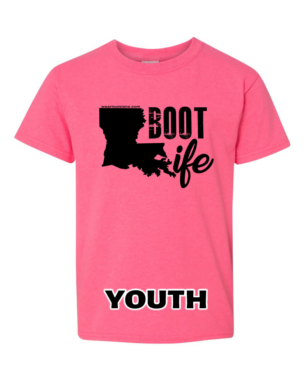 Youth Neon Pink Boot Life Tee
