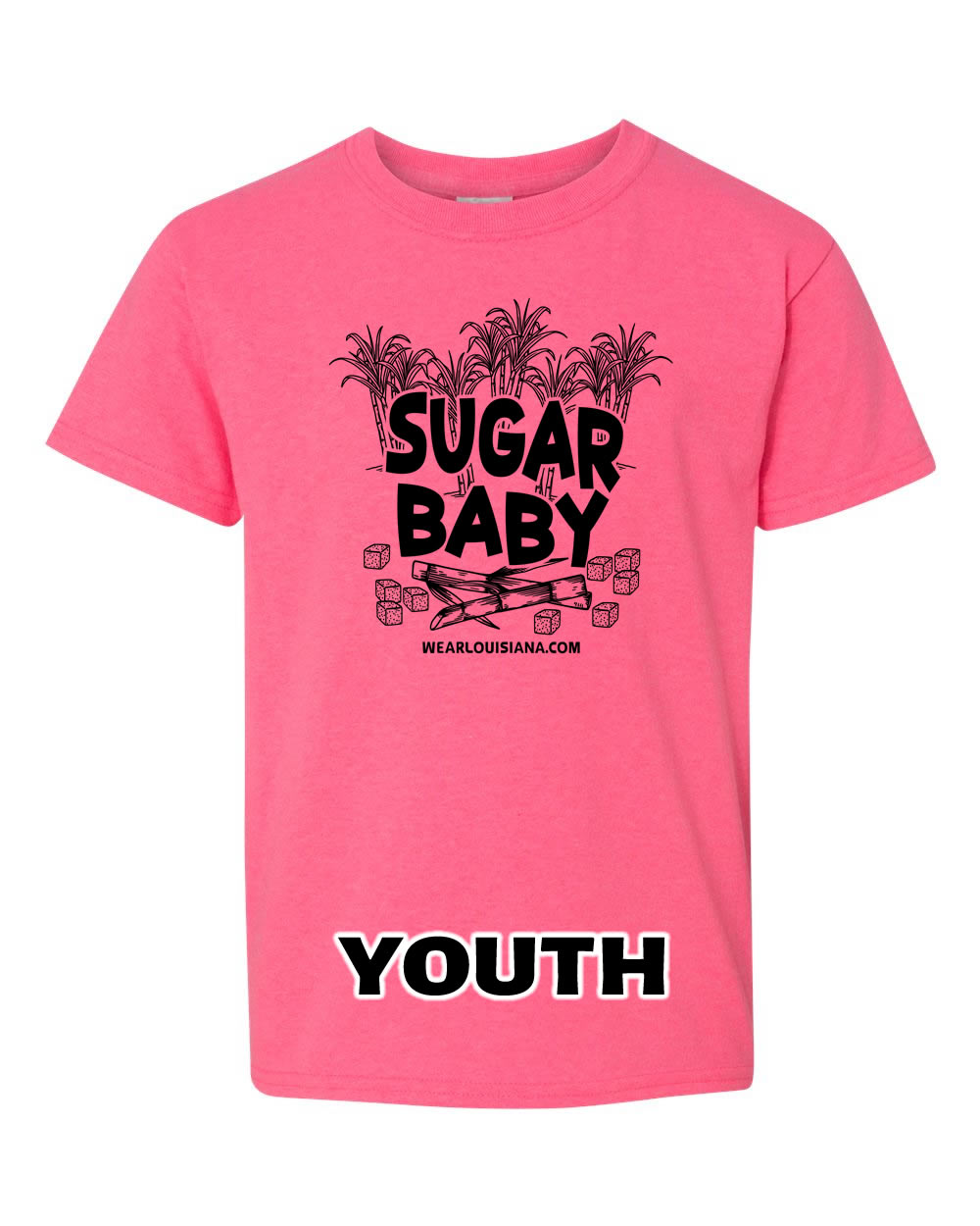 Youth Neon Pink Sugar Baby Tee