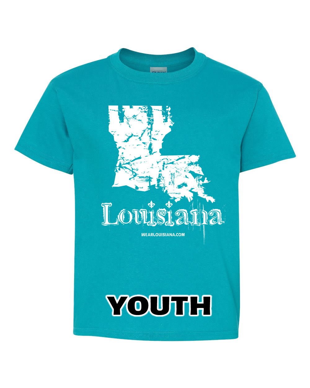 YOUTH Tropical Blue Louisiana Tee