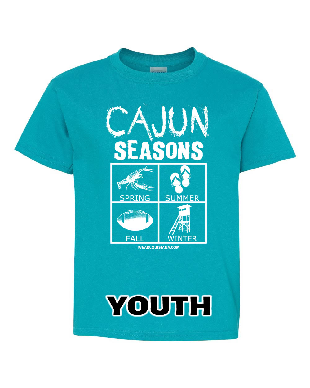 YOUTH Tropical Blue Cajun Seasons Tee