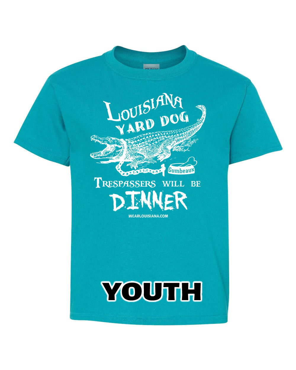 YOUTH Tropical Blue Louisiana Yard Dog Tee