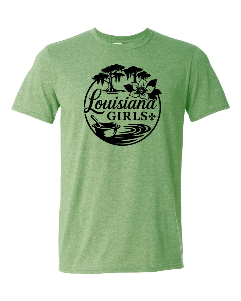 Louisiana Girls: Military Green Shirt