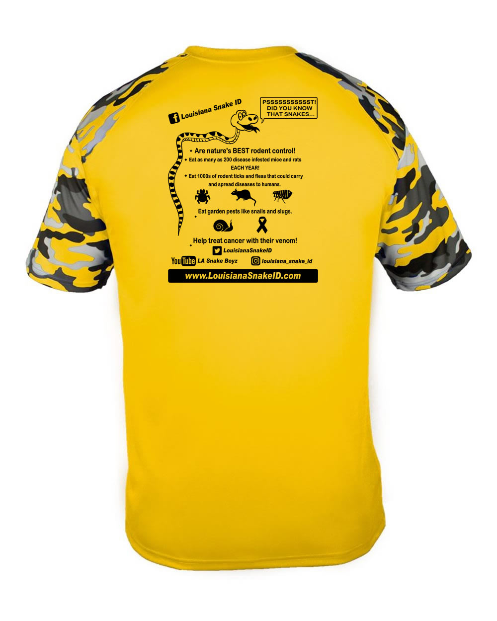 Snake Life Youth: Yellow Camo Sleeve
