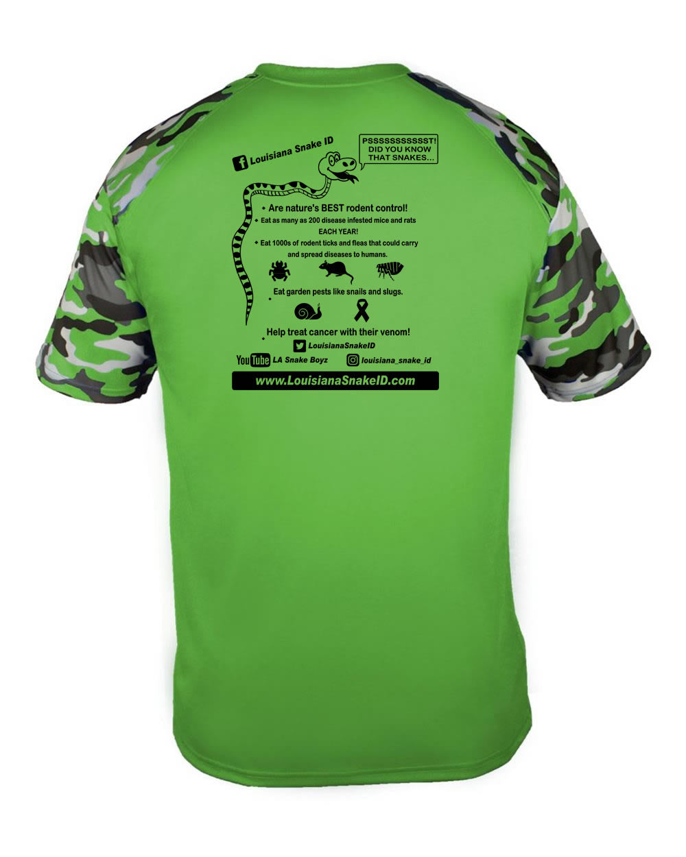 Snake Life Youth: Green Camo Sleeve