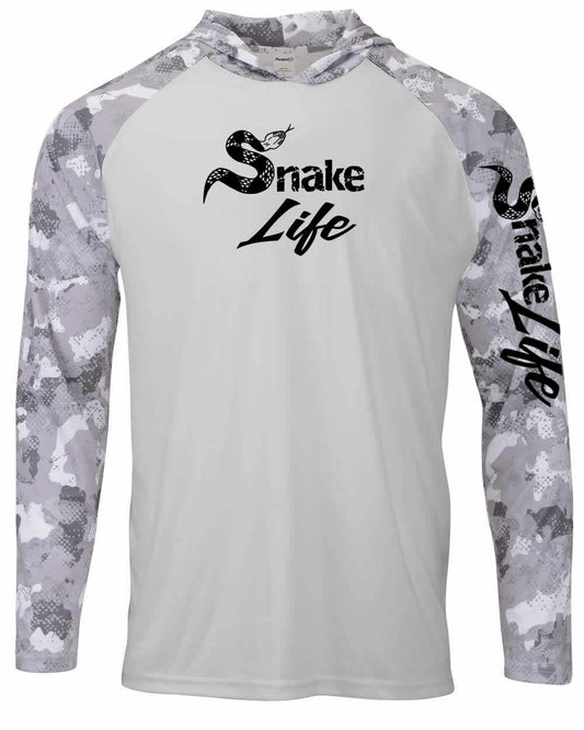 Snake Life: Polyester Aluminum Hooded Long Sleeve