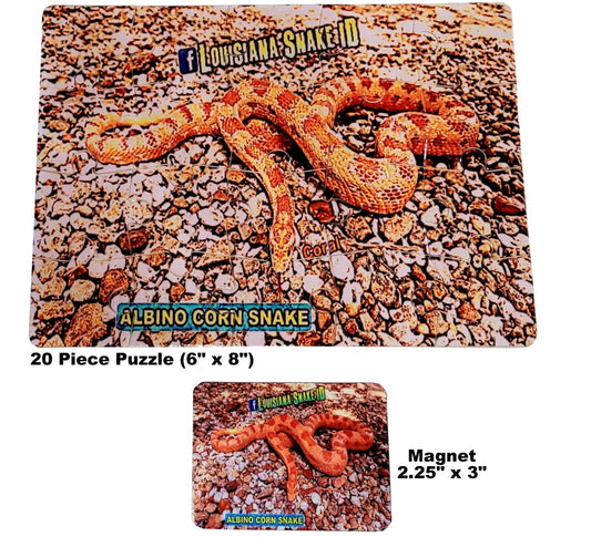 Albino Corn Snake Puzzles and Magnets