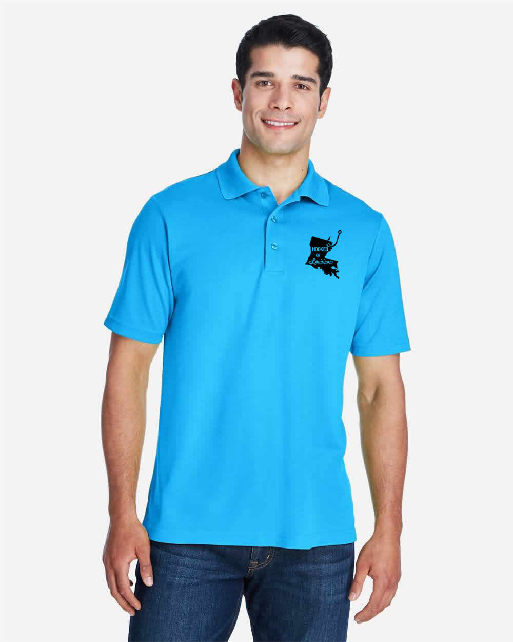 Hooked on Louisiana: Electric Blue Polo