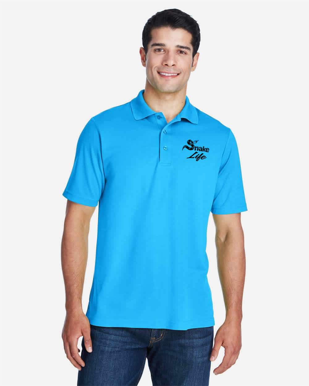 Snake Life: Electric Blue Polo
