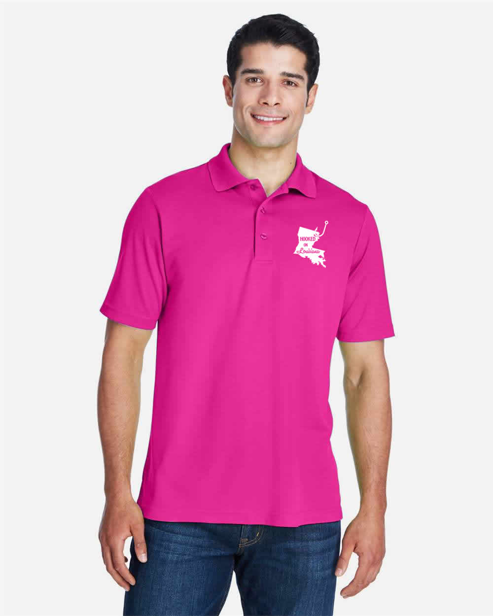 Hooked on Louisiana: Magenta Polo