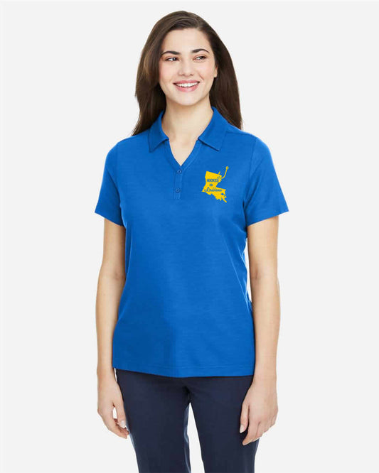 Hooked on Louisiana Women's: Royal and Yellow Polo