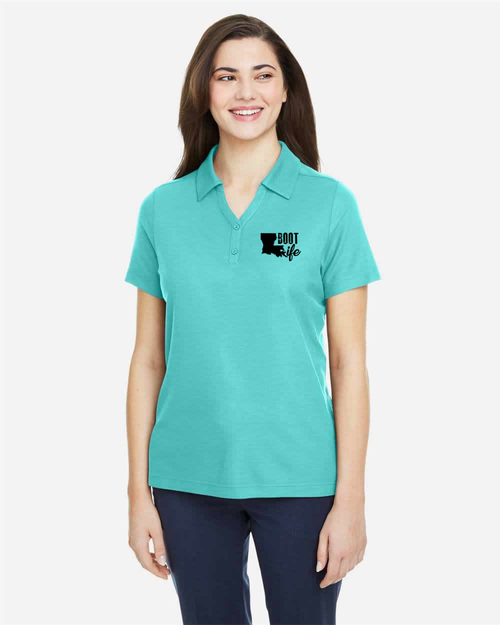 Boot Life Women's: Seaglass and Black Polo