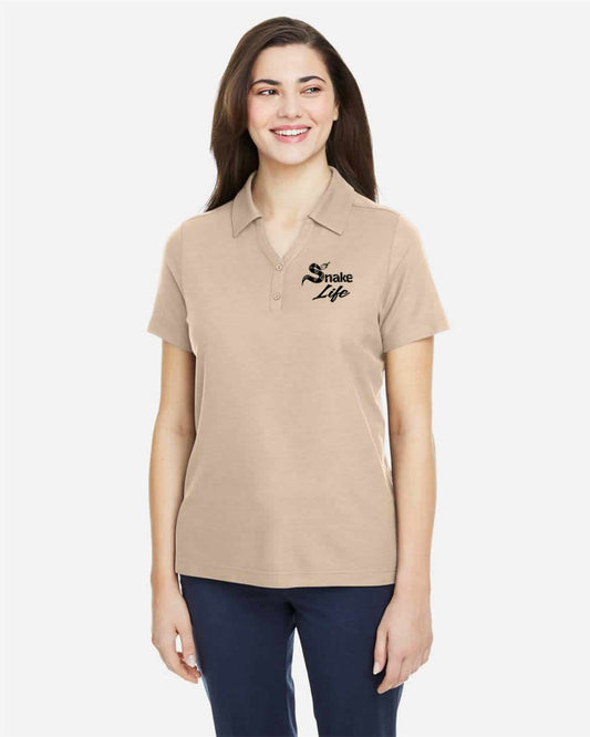 Snake Life Women's: Stone and Black Polo