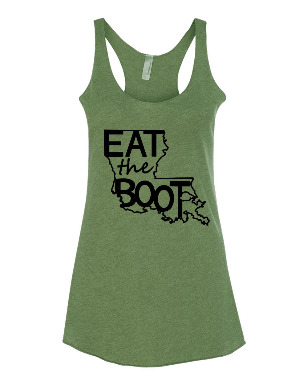Military Green Women's Tank: Eat the Boot