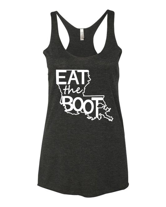 Black, Women's Tank: Eat the Boot
