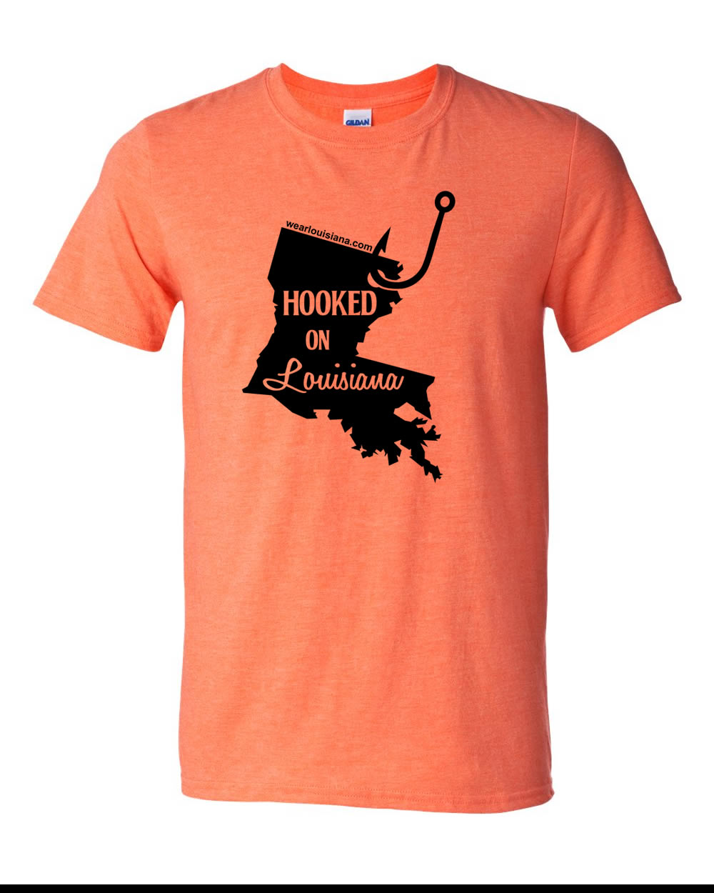 Hooked on Louisiana Orange Shirt