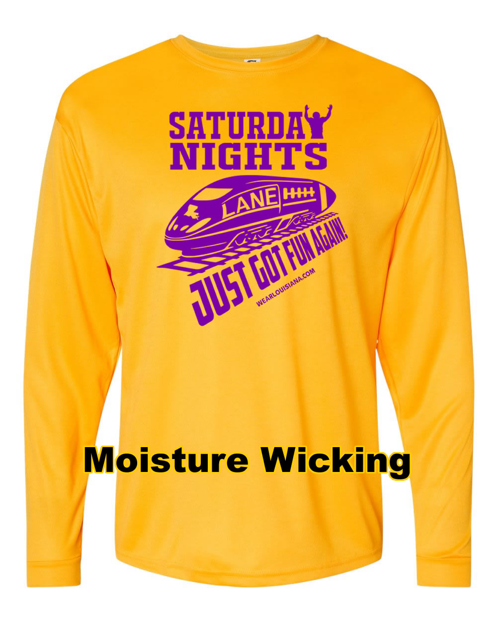 Lane Train Gold Moisture Wicking Longsleeved Tee