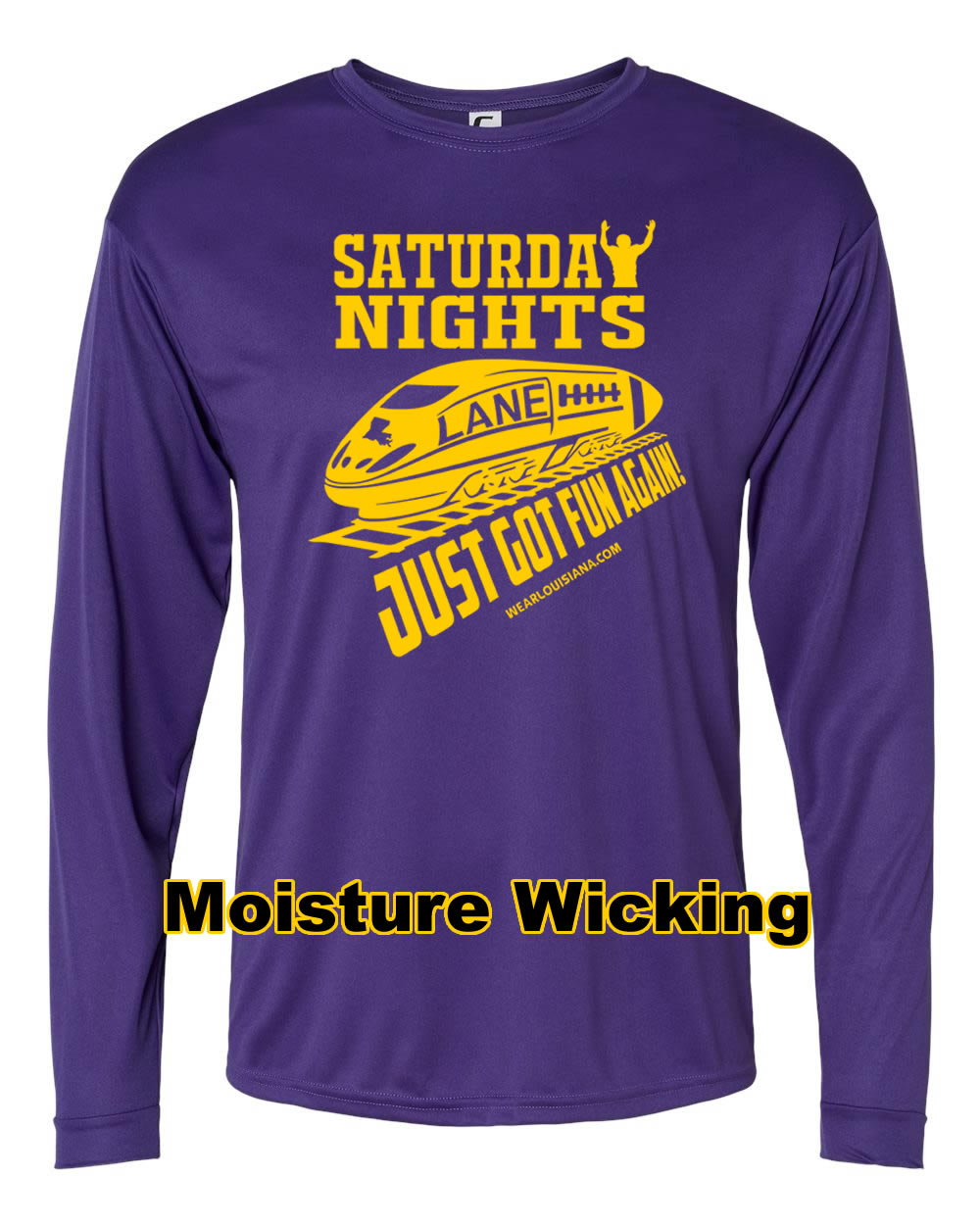 Lane Train Purple Moisture Wicking Longsleeved Tee