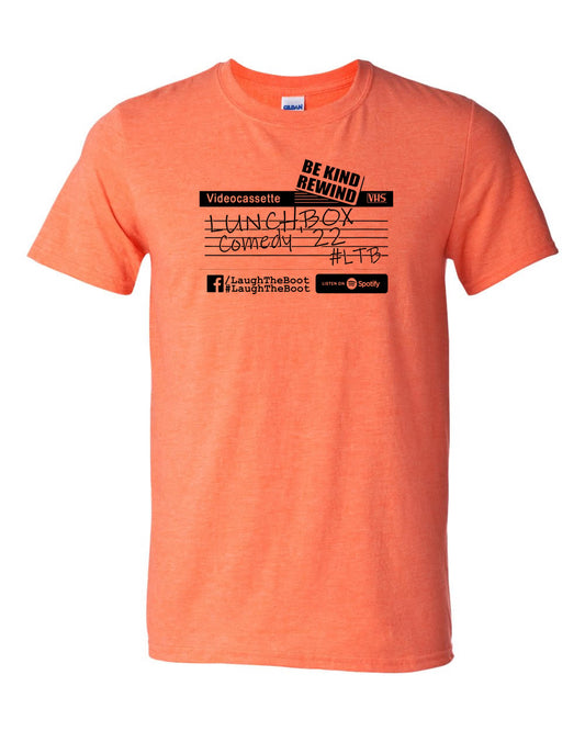 Lunchbox Comedy: Cassette Logo Heather Orange Shirt